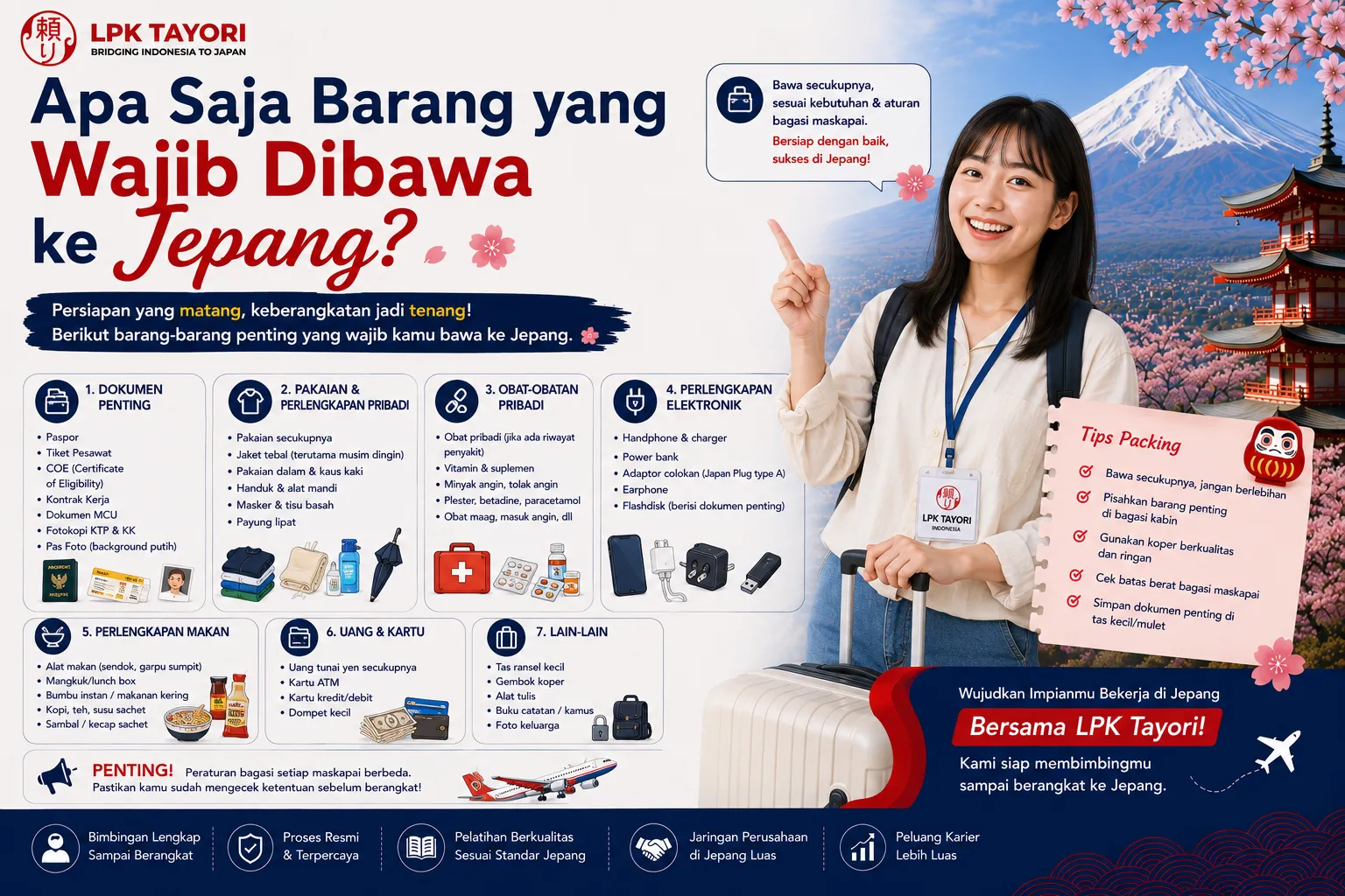 Apa Saja Barang yang Wajib Dibawa ke Jepang?