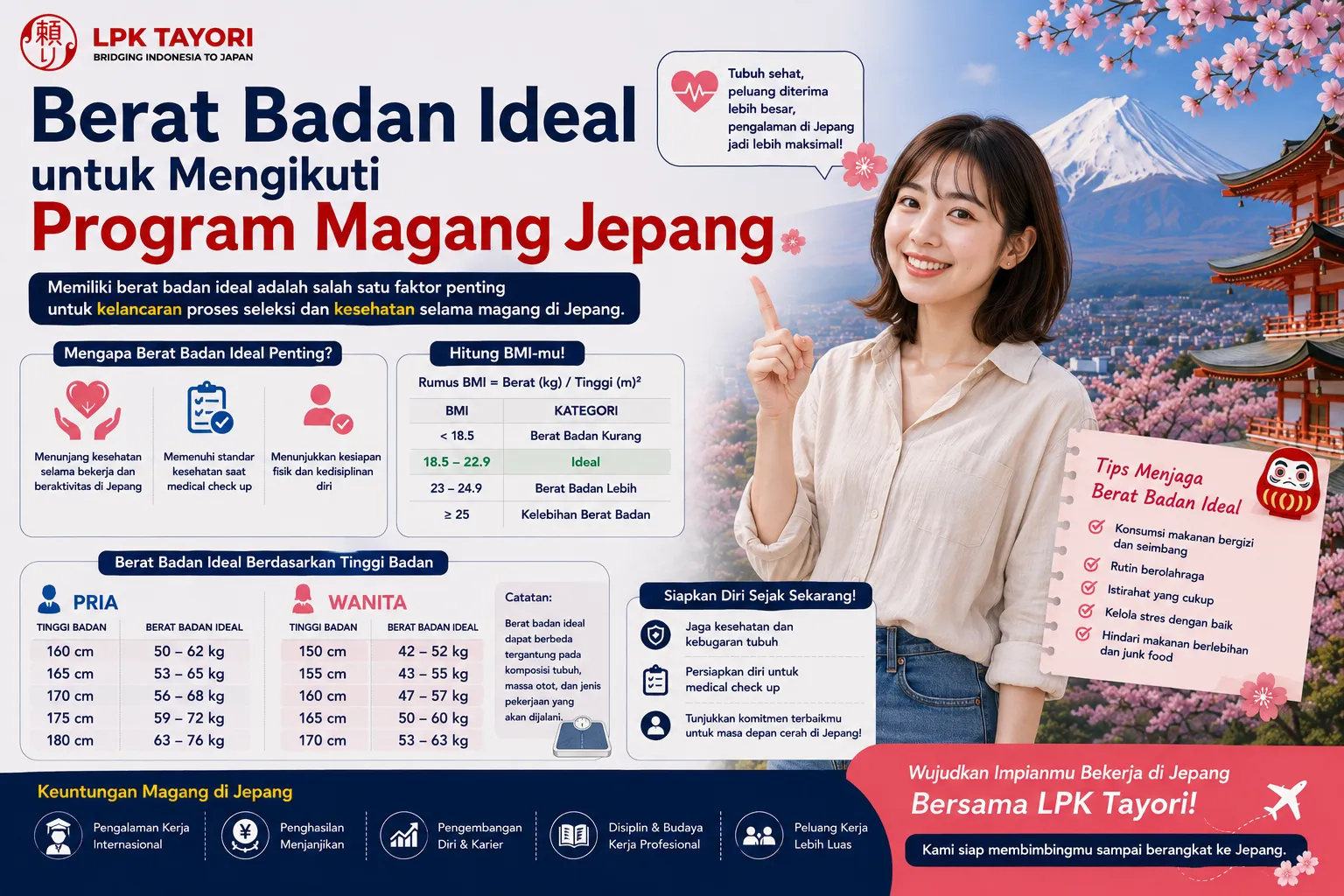 Berat Badan Ideal untuk Mengikuti Program Magang Jepang