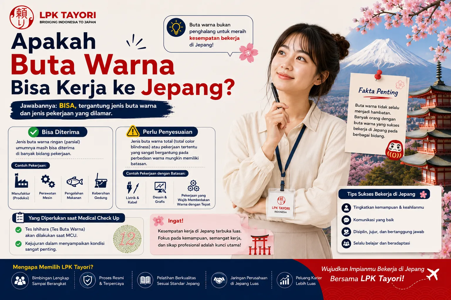 Apakah Buta Warna Bisa Kerja ke Jepang?