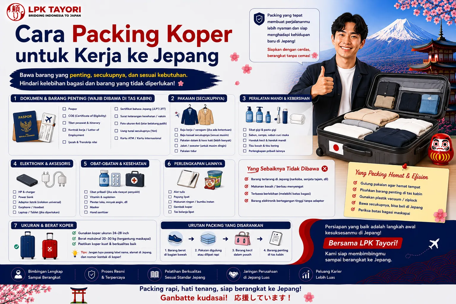 Cara Packing Koper untuk Kerja ke Jepang agar Rapi dan Hemat Ruang