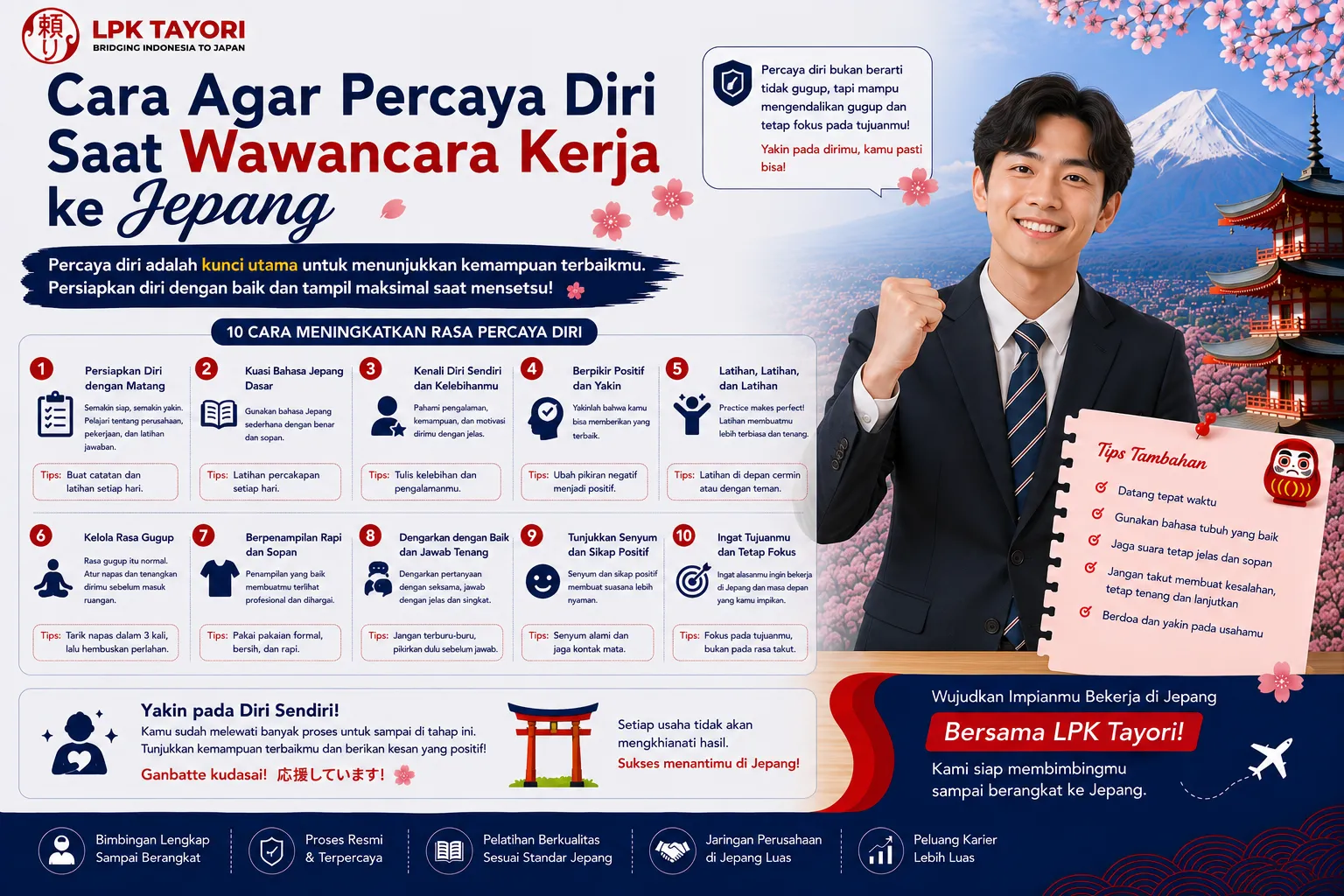 Cara Agar Percaya Diri Saat Wawancara Kerja ke Jepang