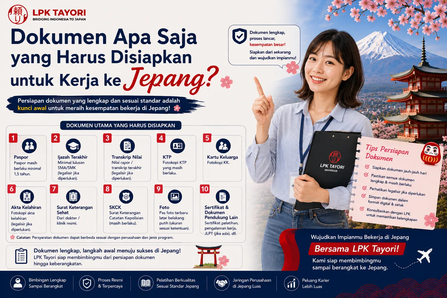 Dokumen Apa Saja yang Harus Disiapkan untuk Kerja ke Jepang?