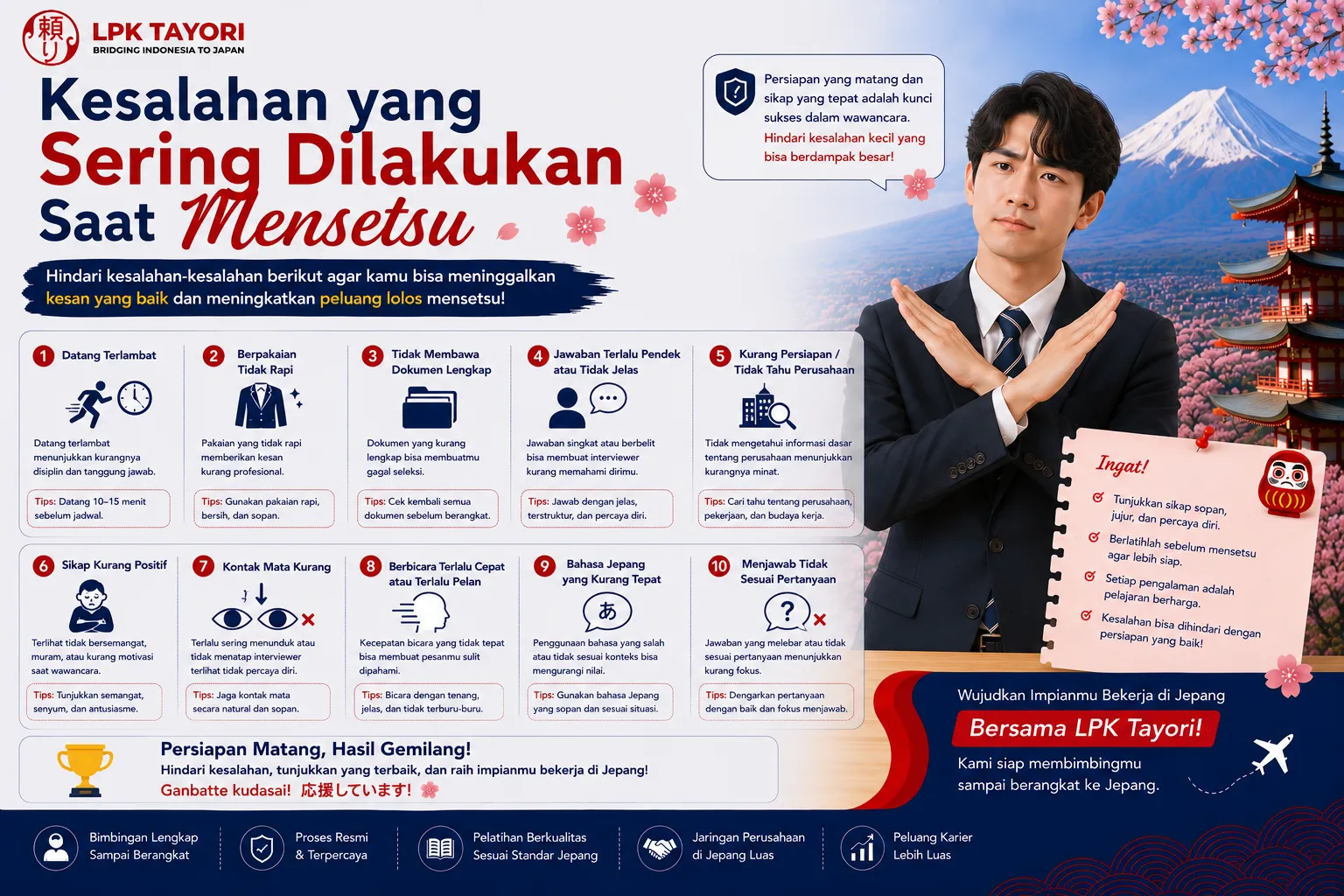 Kesalahan yang Sering Dilakukan Saat Mensetsu dan Cara Menghindarinya