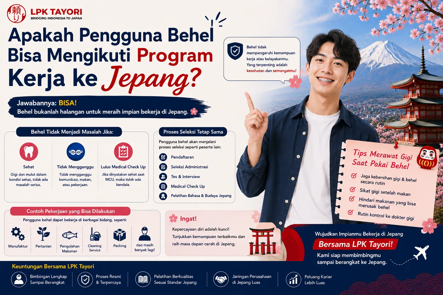 Apakah Pengguna Behel Bisa Mengikuti Program Kerja ke Jepang?