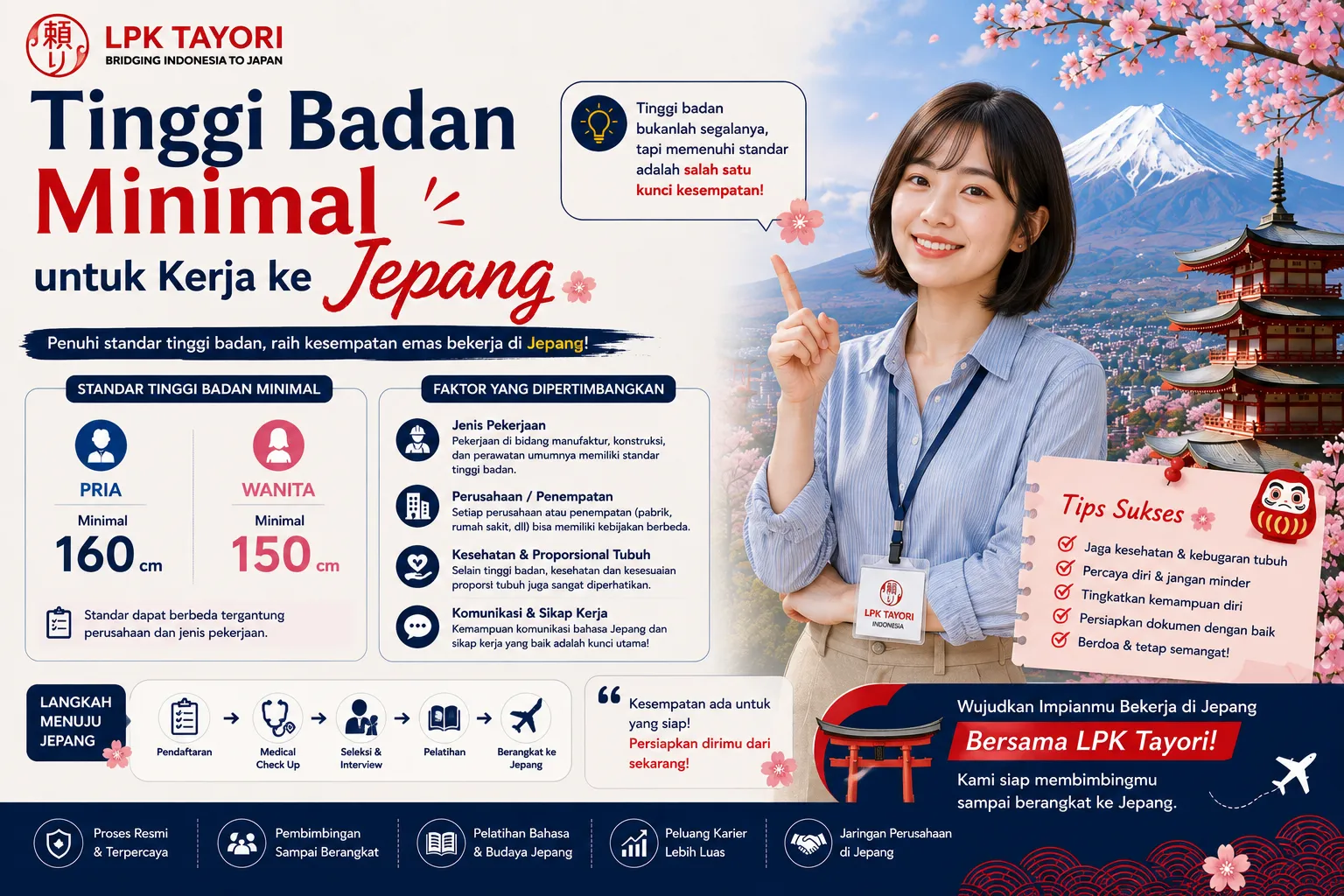 Tinggi Badan Minimal untuk Kerja ke Jepang, Berapa Sih?