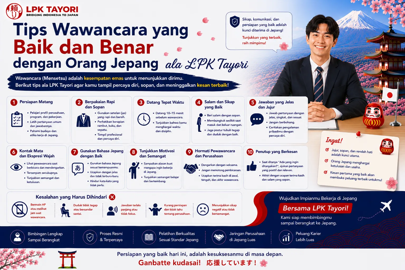 Tips Wawancara yang Baik dan Benar dengan Orang Jepang ala LPK Tayori